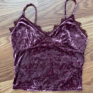 Forever 21 velvet crop top